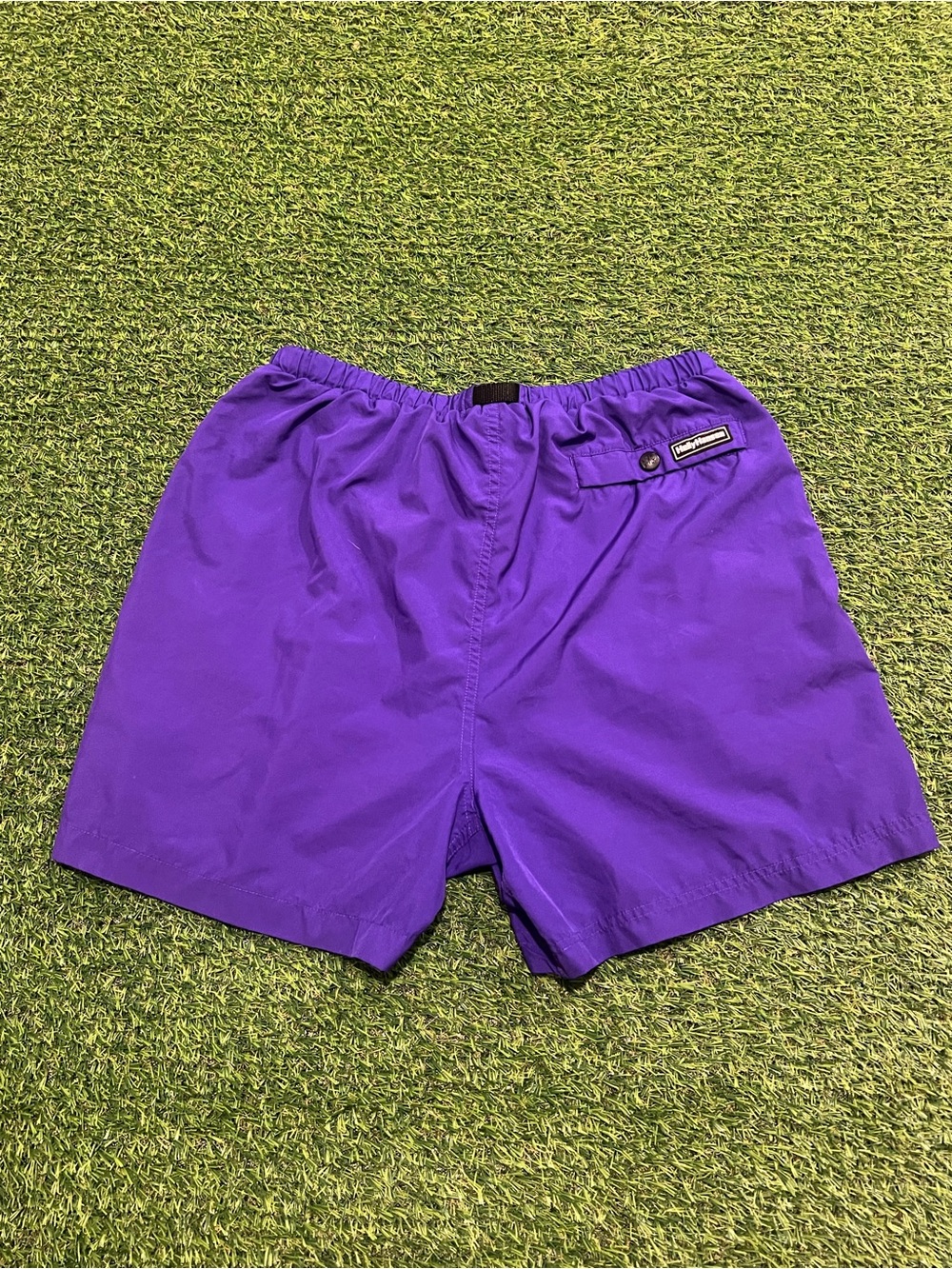 VTG Helly Hansen Nylon Belted Shorts Purple Gorpcore 90s - Picture 2 of 6